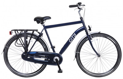 Popal city 28 inch 57 cm heren terugtraprem blauw  internet-bikes