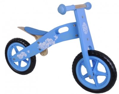 Foto van Yipeeh houten loopfiets 12 inch meisjes licht blauw via internet-bikes