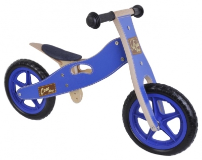 Foto van Yipeeh houten loopfiets 12 inch jongens blauw via internet-bikes