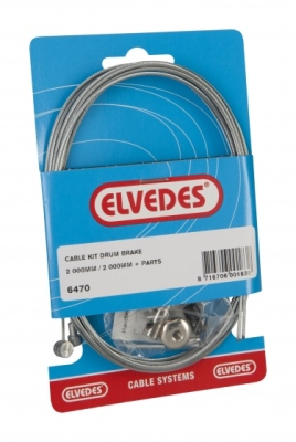 Foto van Elvedes binnenkabel rem universeel 2000 mm zilver 2 stuks via internet-bikes
