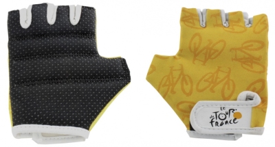 Foto van Tour de france fietshandschoenen geel maat xs via internet-bikes