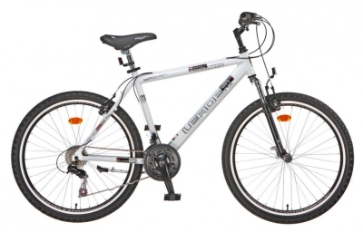 Foto van Leader evolution 26 inch 48 cm heren 21v v brake wit via internet-bikes