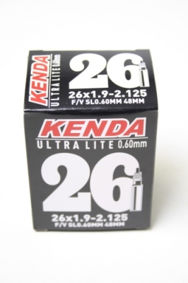Foto van Kenda binnenband ultra light 26 x 1.9 2.125 (50/57 559) fv 48 mm via internet-bikes