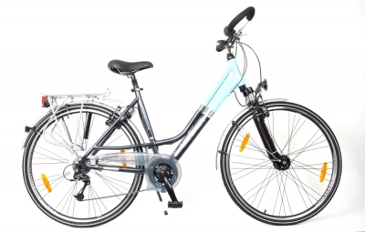 Foto van Leader estate 28 inch 46 cm dames 24v v brake grijs via internet-bikes