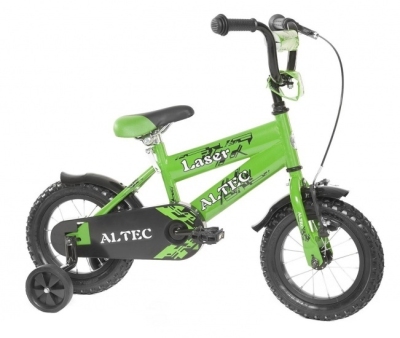Foto van Altec laser 12 inch 22 cm jongens terugtraprem groen via internet-bikes