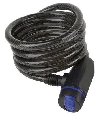 Foto van M wave kabelslot s 10.18 spiraal 1800 x 10 mm zwart via internet-bikes