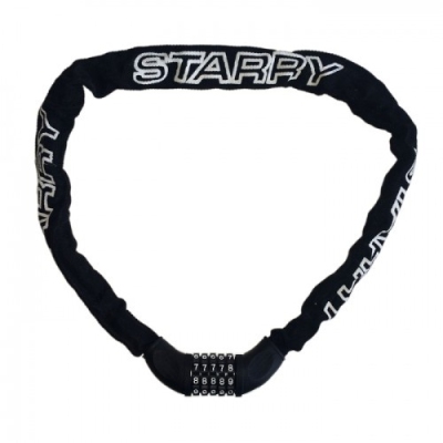 Foto van Starry kettingslot met cijfercombinatie 1000 x 6 mm zwart via internet-bikes