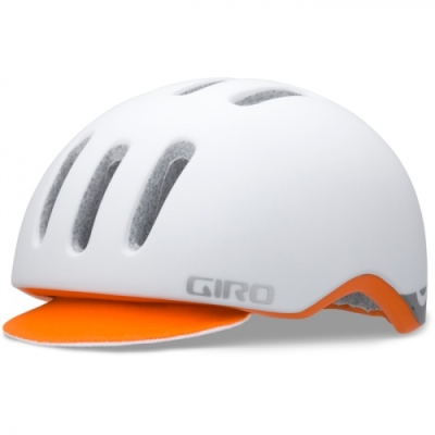 Foto van Giro fietshelm reverb mat wit oranje maat s (51 55cm) via internet-bikes