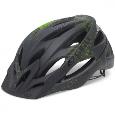 Foto van Giro fietshelm xar mat zwart groen maat s (51 55cm) via internet-bikes