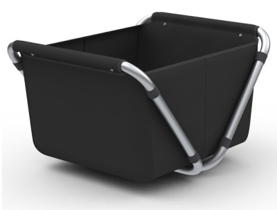 Yepp cargo flexx voordraagmand textiel zwart  internet-bikes