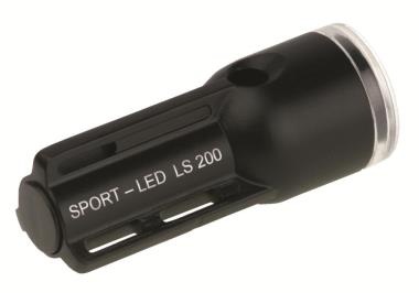 Foto van Trelock koplamp led ls 200 batterij zwart via internet-bikes