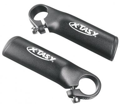 Foto van Xtasy bar end ergo s aluminium zwart per 2 stuks via internet-bikes