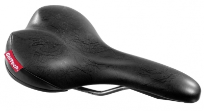 Foto van Ergotec zadel heren relaxe 263 x 158 mm gel zwart grijs via internet-bikes