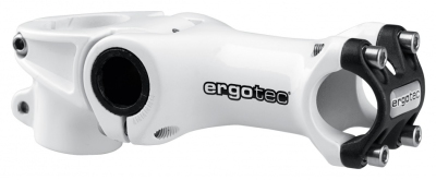 Foto van Ergotec stuurpen voorbouw verstelbaar curve 28,6/120/25,4mm wit via internet-bikes