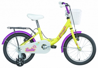 Foto van Leader princess 14 inch 23 cm meisjes v brake geel via internet-bikes