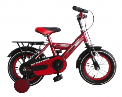 Foto van Mickeybike kinderfiets 12 inch jongens terugtraprem rood via internet-bikes