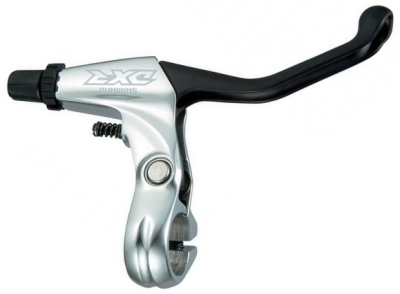 Shimano remgreep dxr/bmx v brake rechts 2 vinger zilver/zwart  internet-bikes