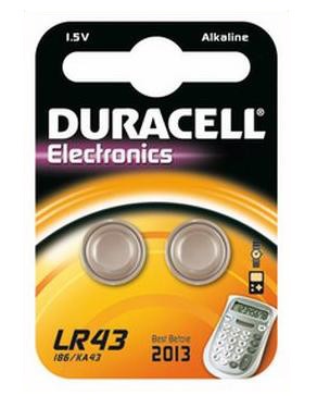Foto van Duracell batterij lr43/v12ga 1.5 v alkaline 2 stuks via internet-bikes
