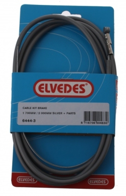 Elvedes remkabelset achter 6444 3 universeel 1700/2000 mm grijs  internet-bikes