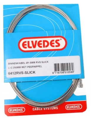 Foto van Elvedes binnenkabel rem achter 6412 rvs 2250 mm zilver via internet-bikes