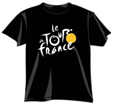 Foto van Tour de france t shirt kind met logo zwart maat 138 150 cm via internet-bikes