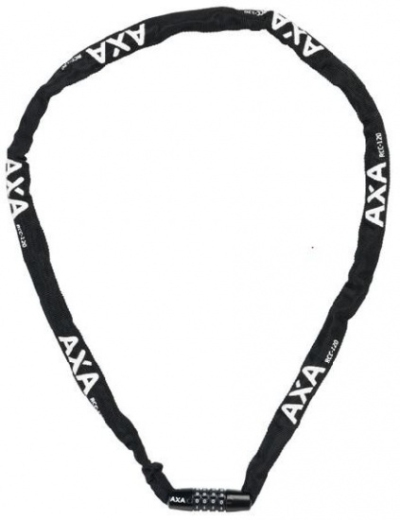 Foto van Axa kettingcijferslot rigid met nylon hoes 1200 x 3,5 mm zwart via internet-bikes
