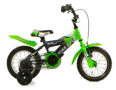 Foto van Popal bike 2 fly 12 inch 19 cm jongens terugtraprem groen via internet-bikes