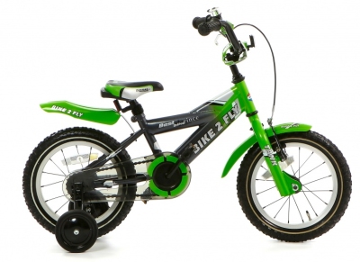 Foto van Popal bike 2 fly 14 inch 20 cm jongens terugtraprem groen via internet-bikes
