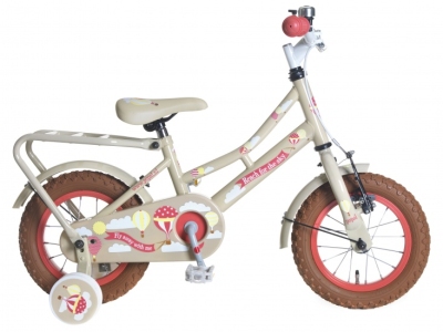 Popal omafiets 12 inch meisjes terugtraprem beige  internet-bikes
