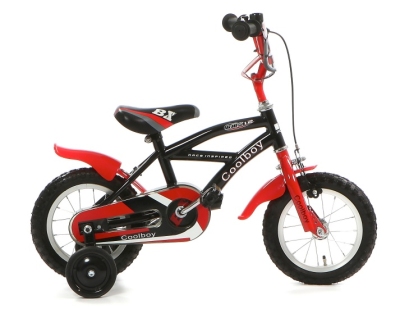 Popal coolboy 12 inch 21 cm jongens terugtraprem rood/zwart  internet-bikes