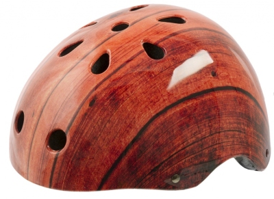 Foto van Ventura freestyle bmx helm houtprint maat m (54 58 cm) via internet-bikes
