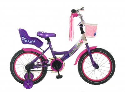 Foto van Popal little miss 16 inch 25 cm meisjes terugtraprem paars via internet-bikes