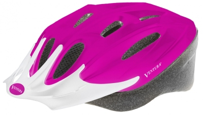 Foto van Ventura fietshelm met visier mat roze maat 54 58 cm via internet-bikes