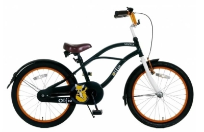 Foto van Popal sandfox 20 inch 26 cm jongens terugtraprem zwart/oranje via internet-bikes