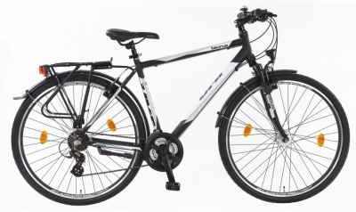 Foto van Umit taurus 28 inch 53 cm heren 21v v brake zwart/wit via internet-bikes