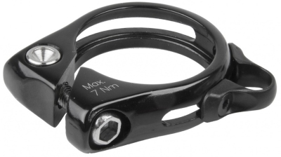 Foto van Promax zadelpenklem met kabelhouder 31,8 mm zwart via internet-bikes