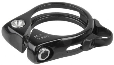 Foto van Promax zadelpenklem met kabelhouder 34,9 mm zwart via internet-bikes