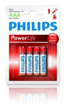 Foto van Philips batterij penlite lr03 micro powerlife 1.5v aaa per 4 via internet-bikes
