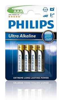 Foto van Philips batterij penlite lr03 extremelife 1.5v aaa per 4 via internet-bikes