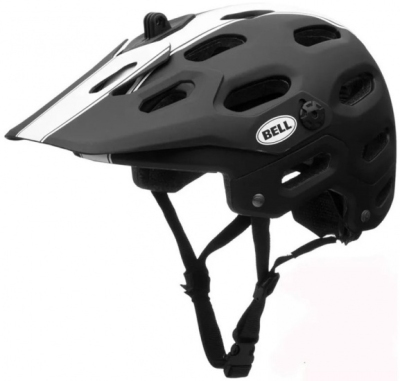 Foto van Bell fietshelm super zwart wit maat s (52 56cm) via internet-bikes