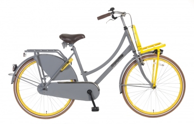 Popal daily dutch season 26 inch 46 cm dames terugtraprem geel/grijs  internet-bikes