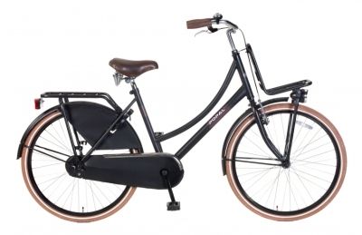 Foto van Popal urban select 26 inch 46 cm dames terugtraprem matzwart via internet-bikes