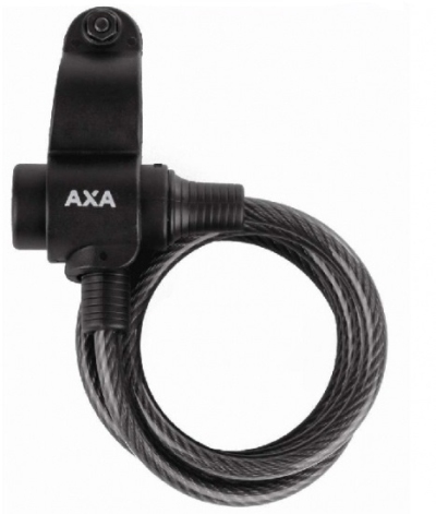 Foto van Axa kabelslot rigid spiraal 1500 x 8 mm zwart via internet-bikes