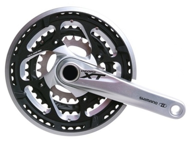 Foto van Shimano crankset deore xt 10 speed fc t780 48 36 26t zilver via internet-bikes