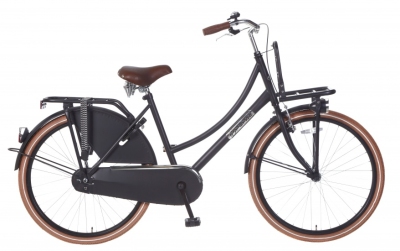 Foto van Popal daily dutch basic 26 inch 46 cm dames terugtraprem matzwart via internet-bikes