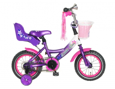 Popal little miss 12 inch 22 cm meisjes terugtraprem paars  internet-bikes