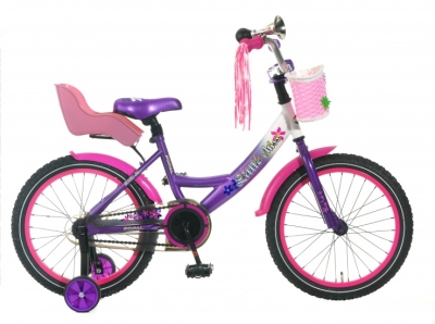 Foto van Popal little miss 18 inch 30 cm meisjes terugtraprem paars via internet-bikes