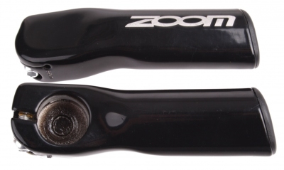 Foto van Zoom handvat bar ends 22.2 mm aluminium zwart 2 stuks via internet-bikes