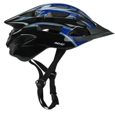 Foto van Avento fietshelm senior unisex zwart blauw maat 54/58 cm via internet-bikes