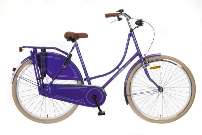 Foto van Popal omafiets 28 inch 57 cm dames terugtraprem paars via internet-bikes